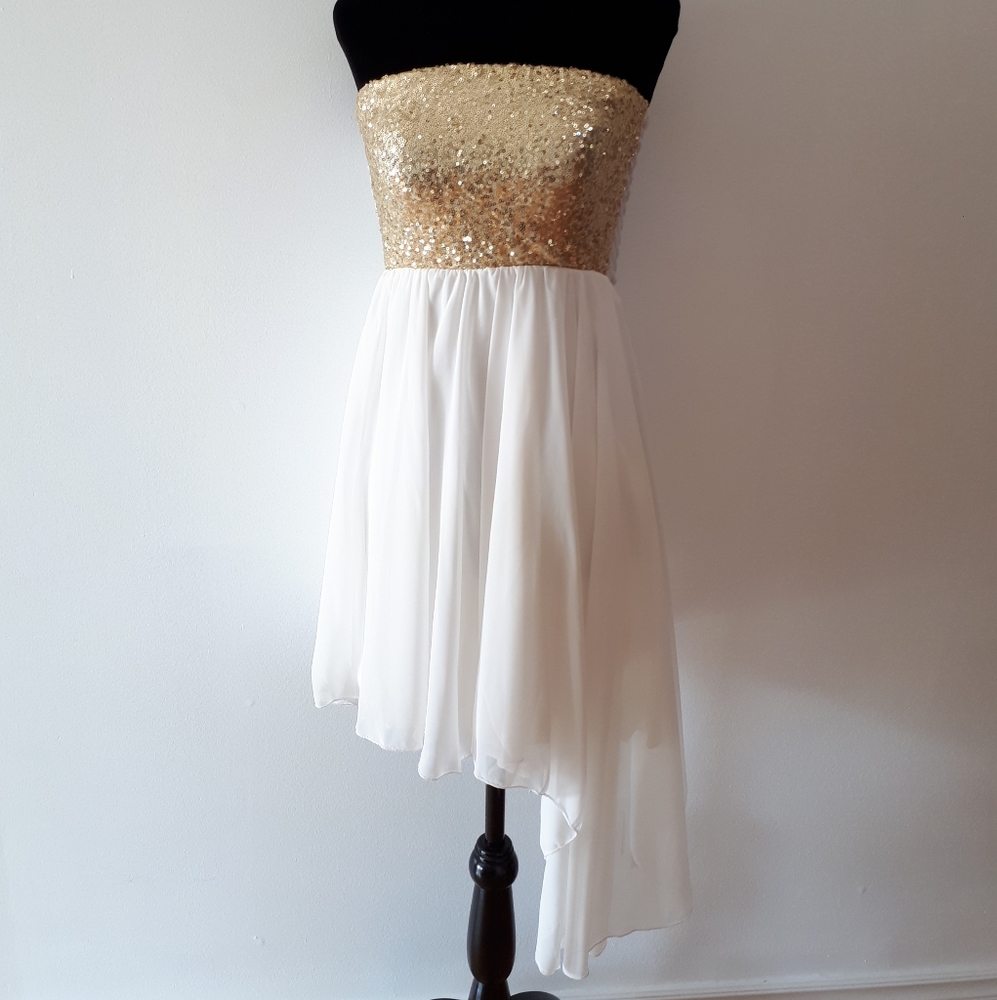 NWT ASOS Asymmetrical sequin dress